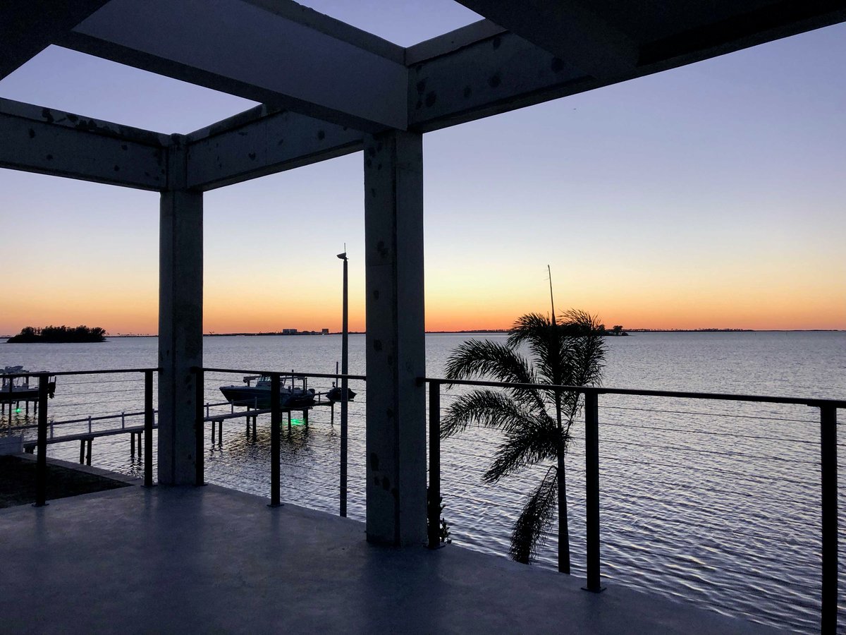 Image of water view at sunset from second floor rear veranda