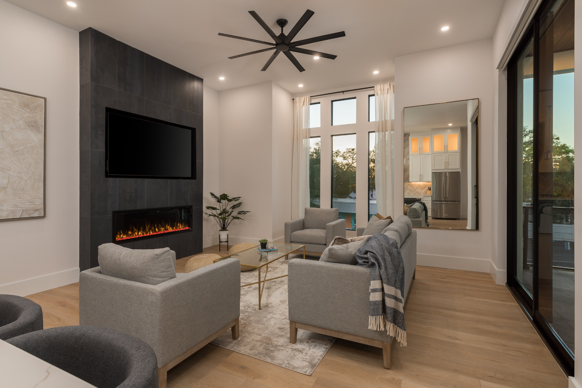 Dunedin Foundry Townhomes - Living Room Fireplace - 1200 x 800